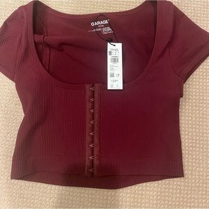Maroon crop top